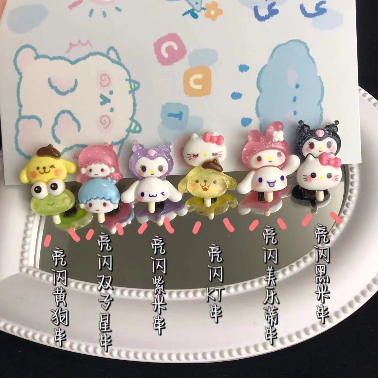 A0171 sugar coated hairpins (a set 6 pcs)
