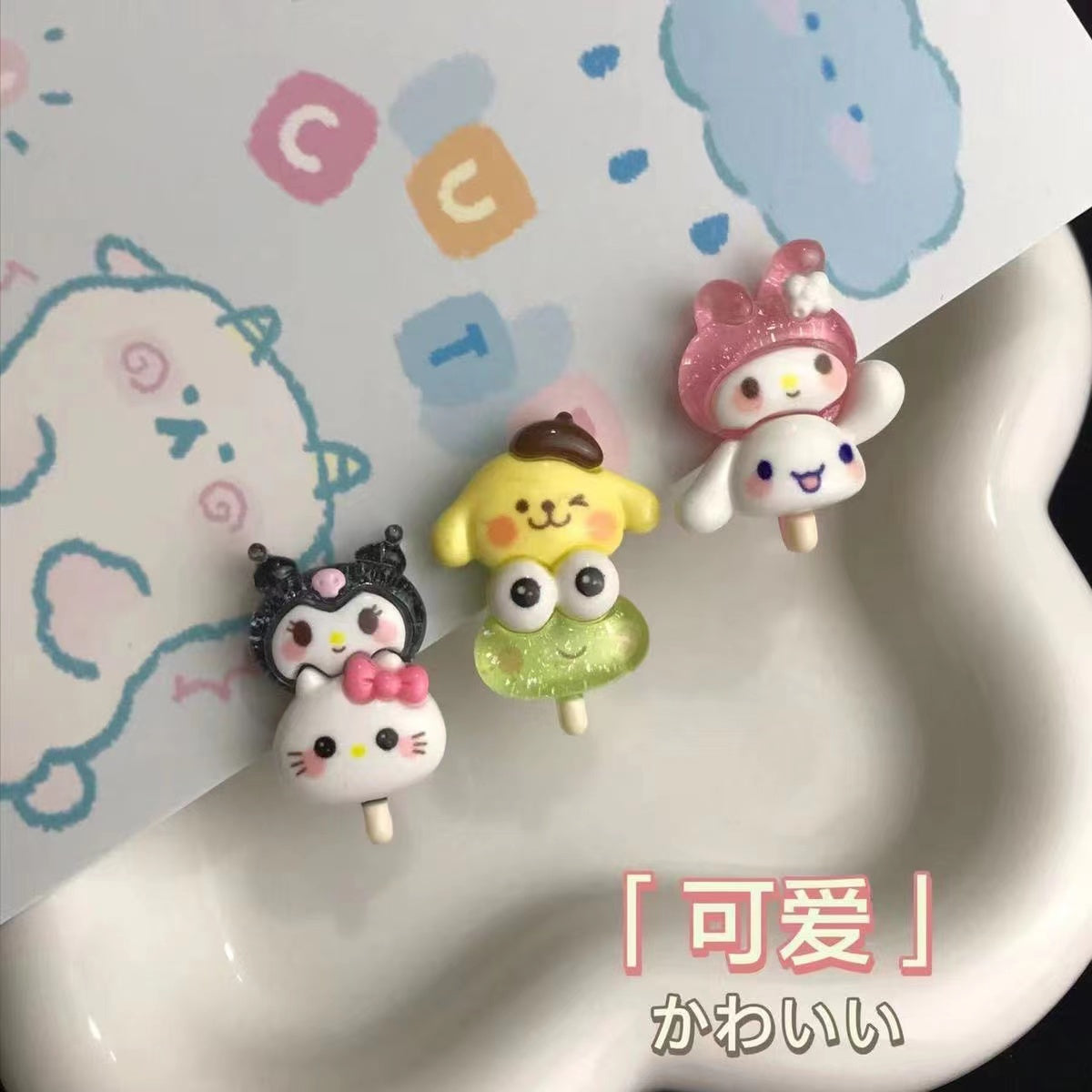A0171 sugar coated hairpins (a set 6 pcs)