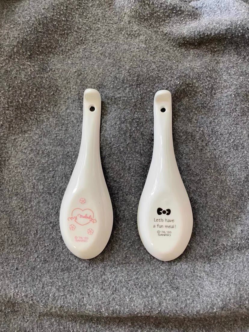 hello Kitty my melody spoon bowl set