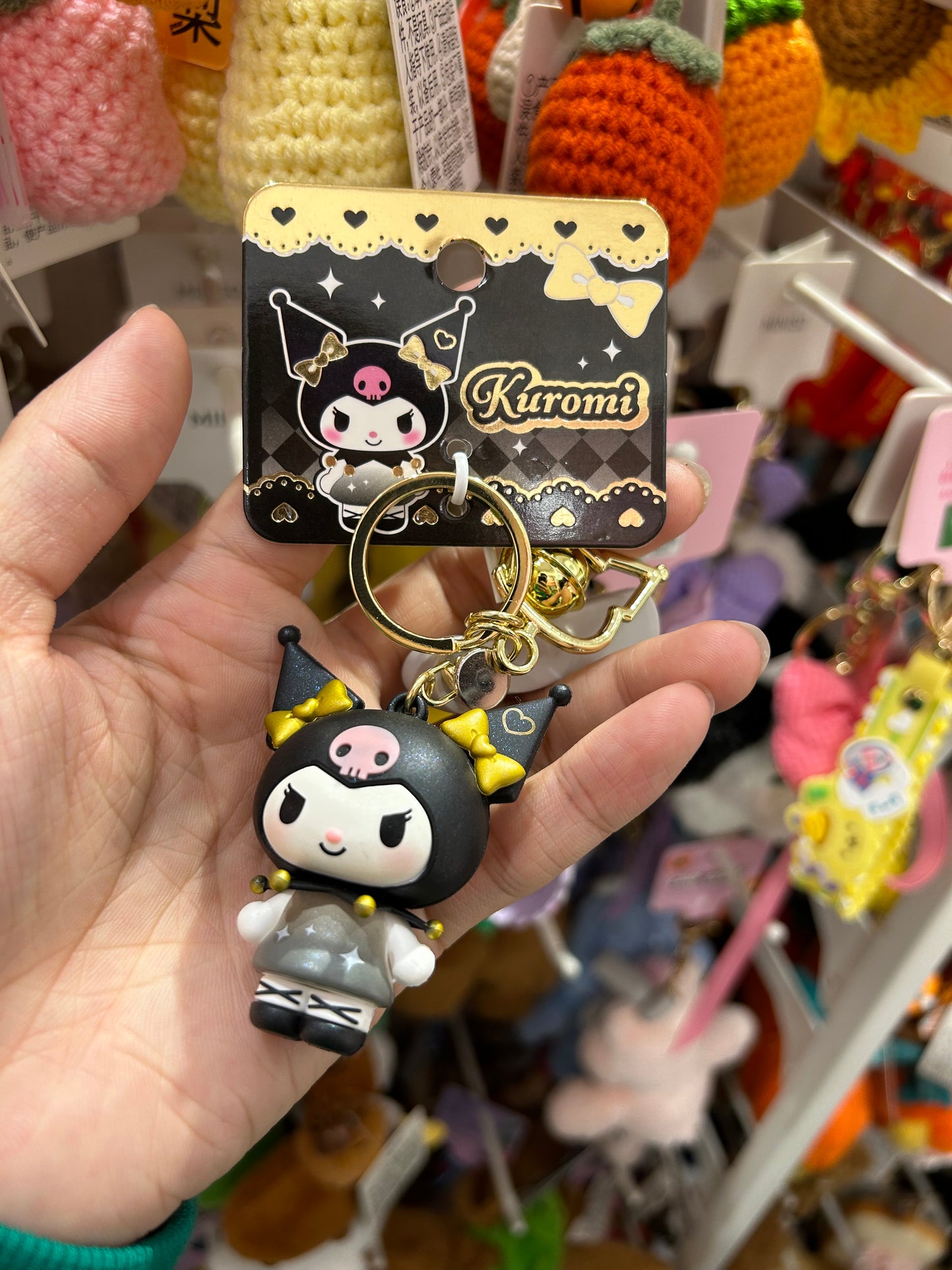 Kuromi bling bling keychains MINISO