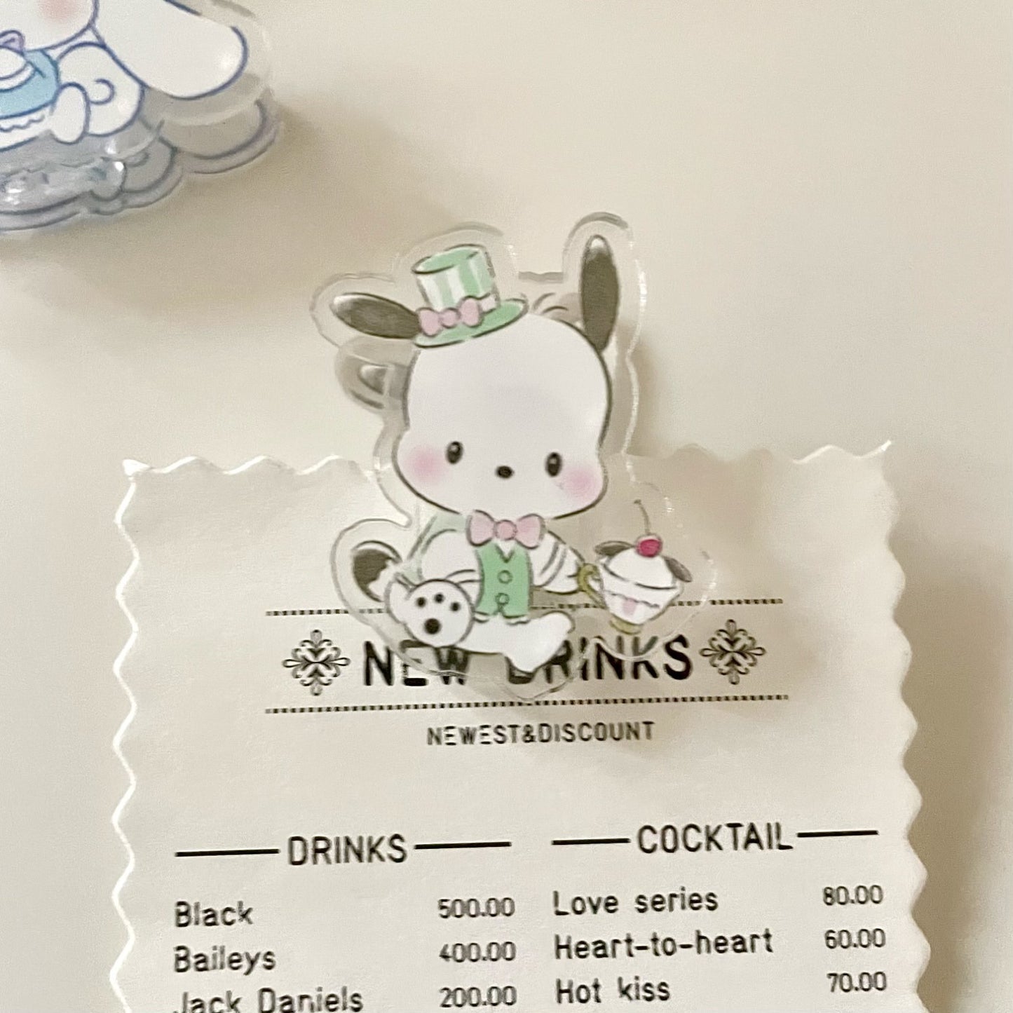 HP15 sanrio suit acylic paper clips