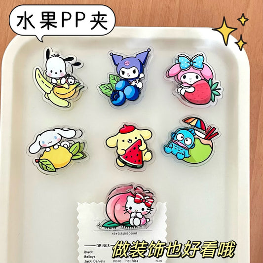 HP16 sanrio Fruit acylic paper clips