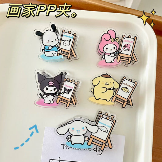 HP17 sanrio Artist acylic paper clips