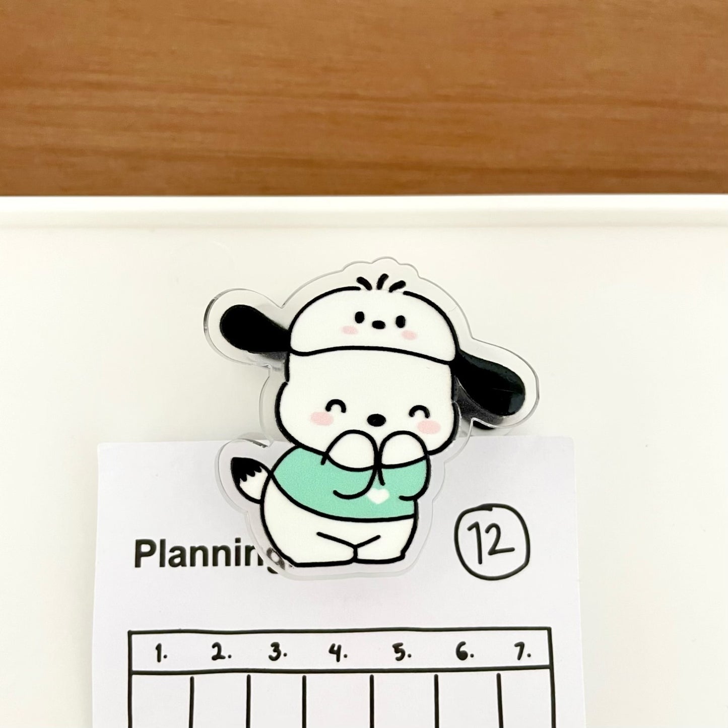 HP18 sanrio Pochacoo acylic paper clips