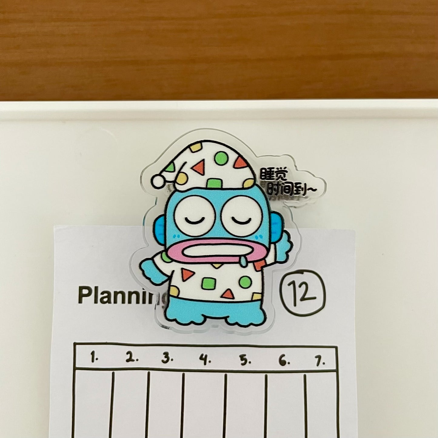 HP19 sanrio PJ sleepy acylic paper clips