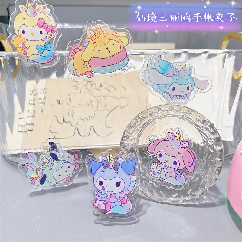 HP26 sanrio unicon acylic paper clips