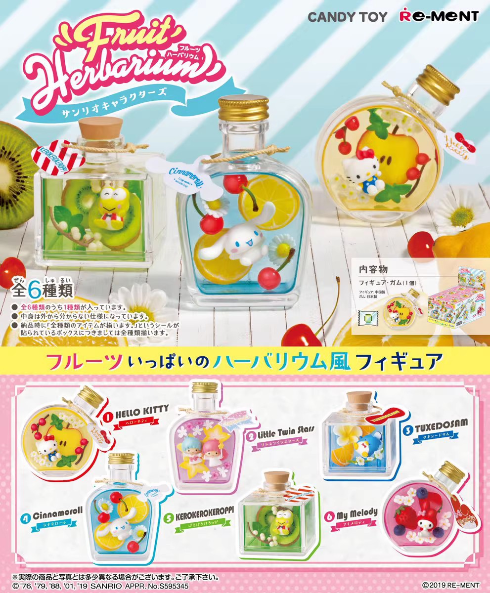 Sanrio blind box, miniature bottle, eating and playing toys, healing system, small ornaments