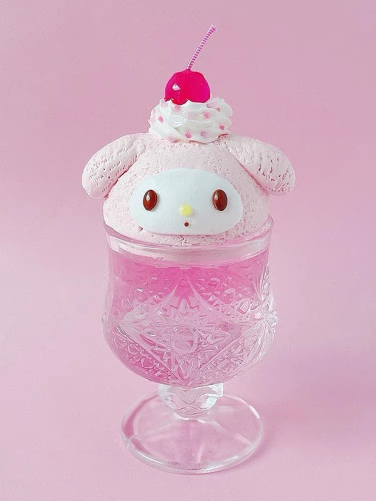 H131 Japanese Handmade Sanrio Hello Kitty ice cream My melody tuxedo sam dessert doll simulation decoration desktop cute home