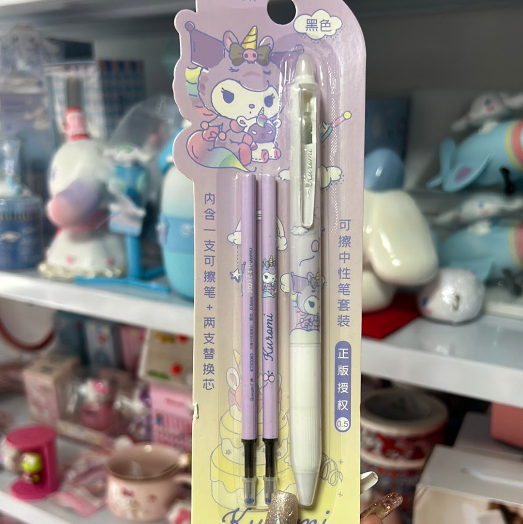 Pompom Purim unicorn pens Kuromi unicorn pens