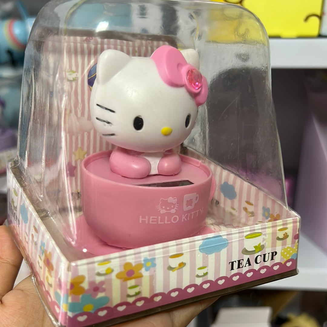 Kitty bobble figurines solar power kitty cup figurines