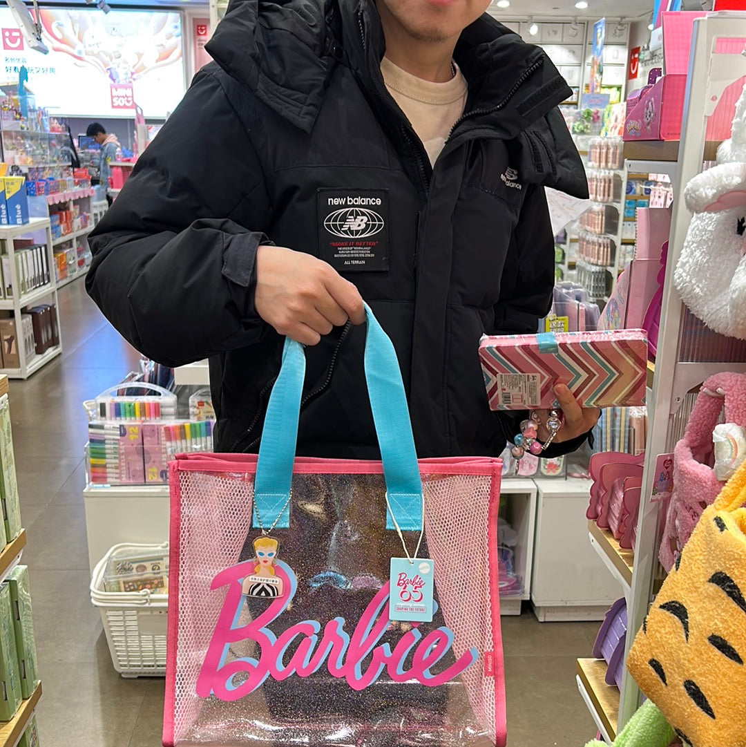 Barbie clear bling tote