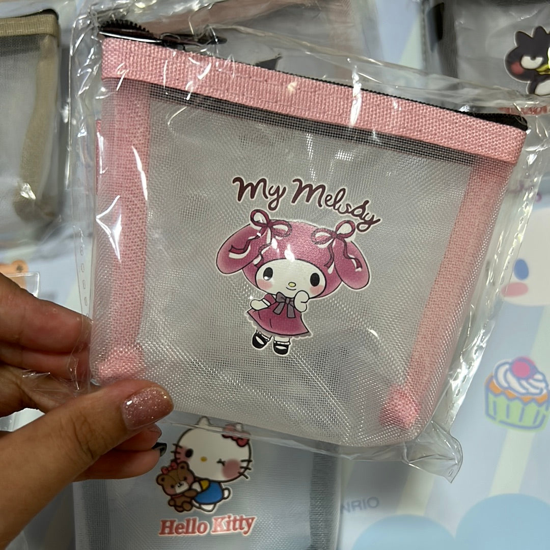 Mesh pouches badtz maru kuromi Pom Pom kuromi my Melody Kitty Cinnamoroll