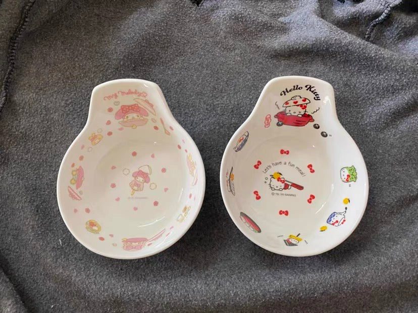 hello Kitty my melody spoon bowl set