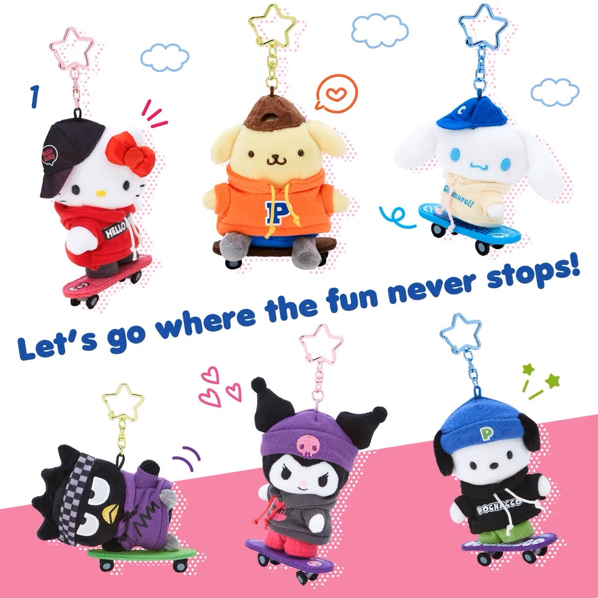 Sanrio skateboard series Preorder 1 random (can PM WhatsApp get confirmed character )