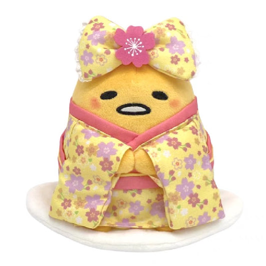 H133 [preorder-March]Japanese Sanrio kimono Sakura lazy egg keychain plushies plush doll Gudetama pendant doll