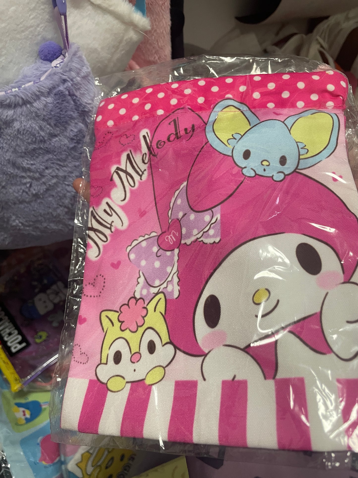 Clearance Sanrio drawstring bags Cinnamoroll My Melody Pochacco Shinchan