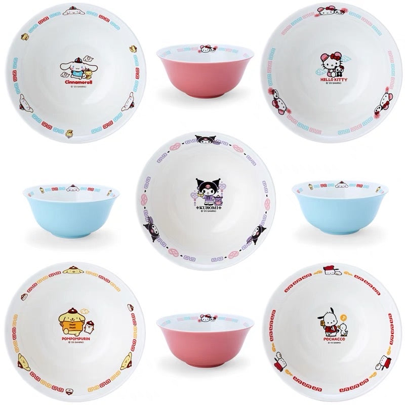 HP783 Japanese Sanrio Pompom jade cinnamon Kuromi Pochacoo Hangy Fishman ceramic ramen bowl household Japanese large bowl