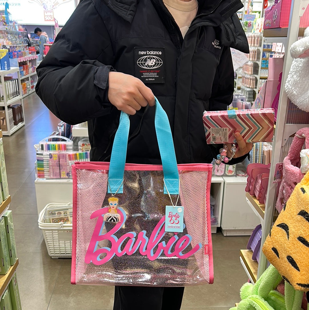 Barbie clear bling tote