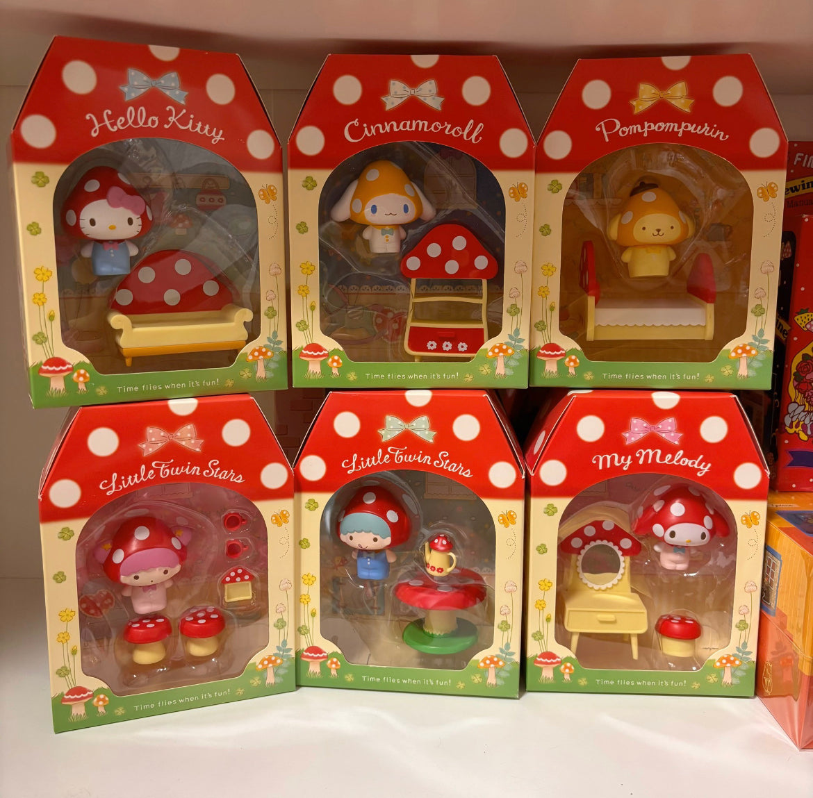 Sanrio mushroom series vintage set