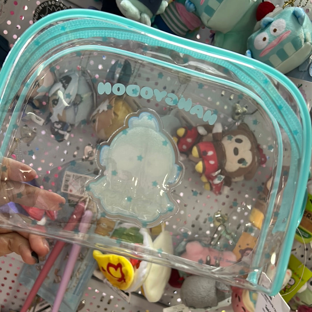 Clear storage bags pouches Tuxedo Sam Hangyodon kuromi Cinnamoroll sweet piano Badtz Maru my Melody Pom Pom Purin