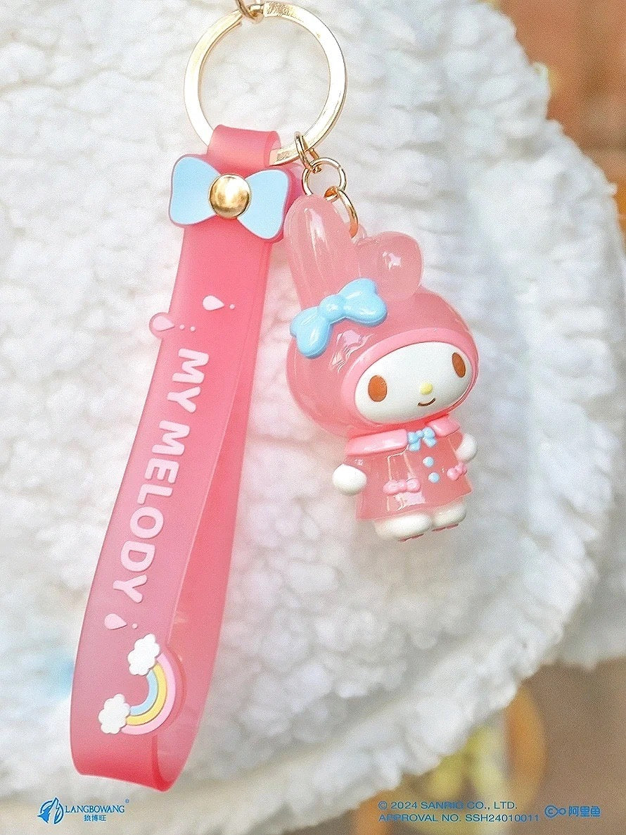 HM101 Sanrio Raining Day Raincoat blind box & Keychain Pochacco PomPomPurin My Melody Kuromi