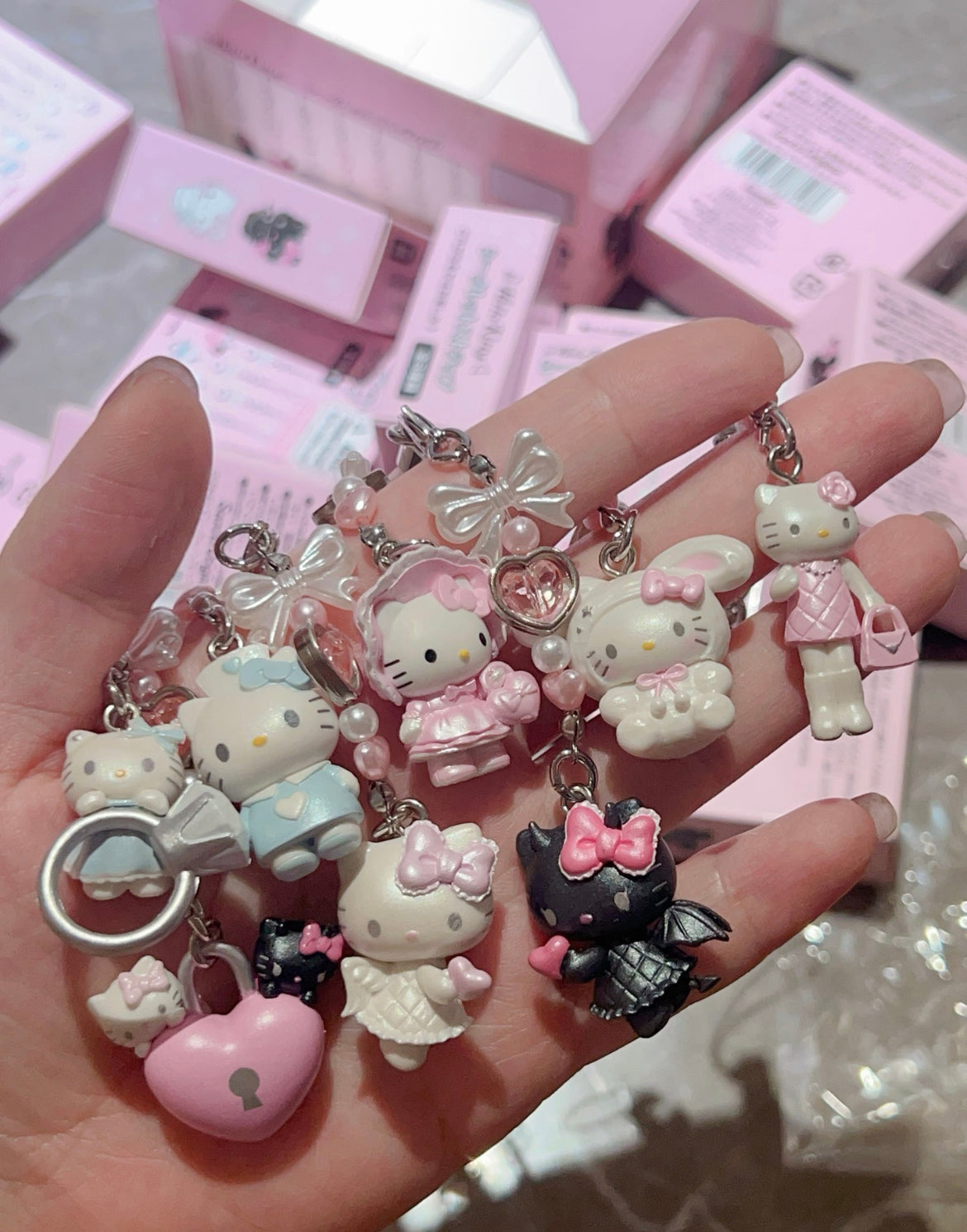 Hello Kitty Angel and Devil series phone charms