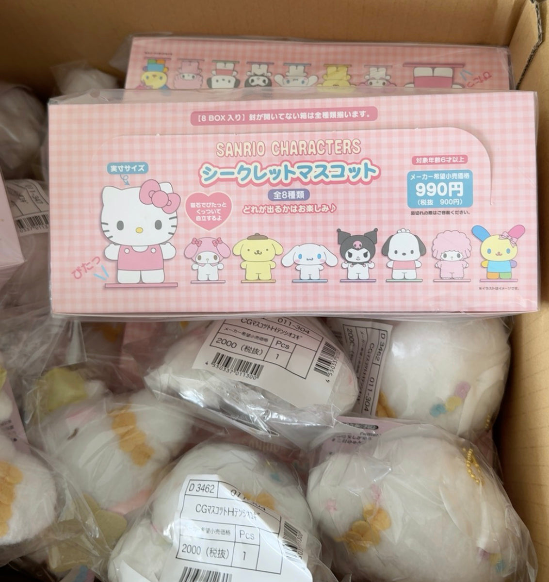 Sanrio deluxe mini magnet figures blind box & opened confirm characters