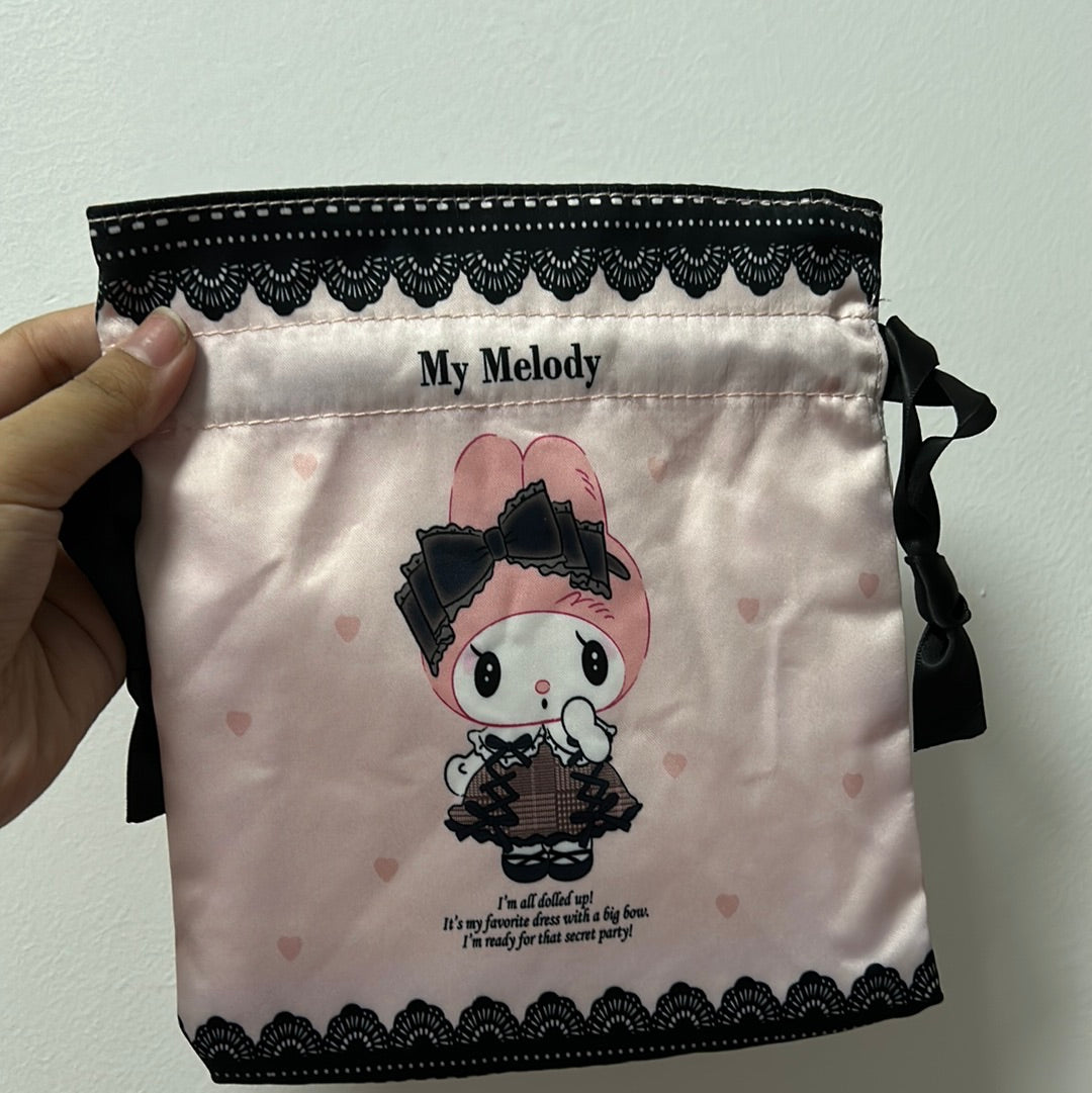 Lolita kuromi drawstring bags Lolita My Melody