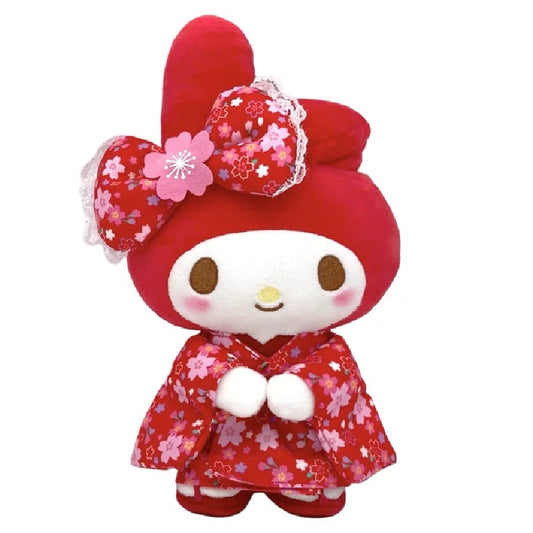 H134 [preorder-March]Japanese Sanrio kimono Sakura My Melody keychain plushies plush pendant doll