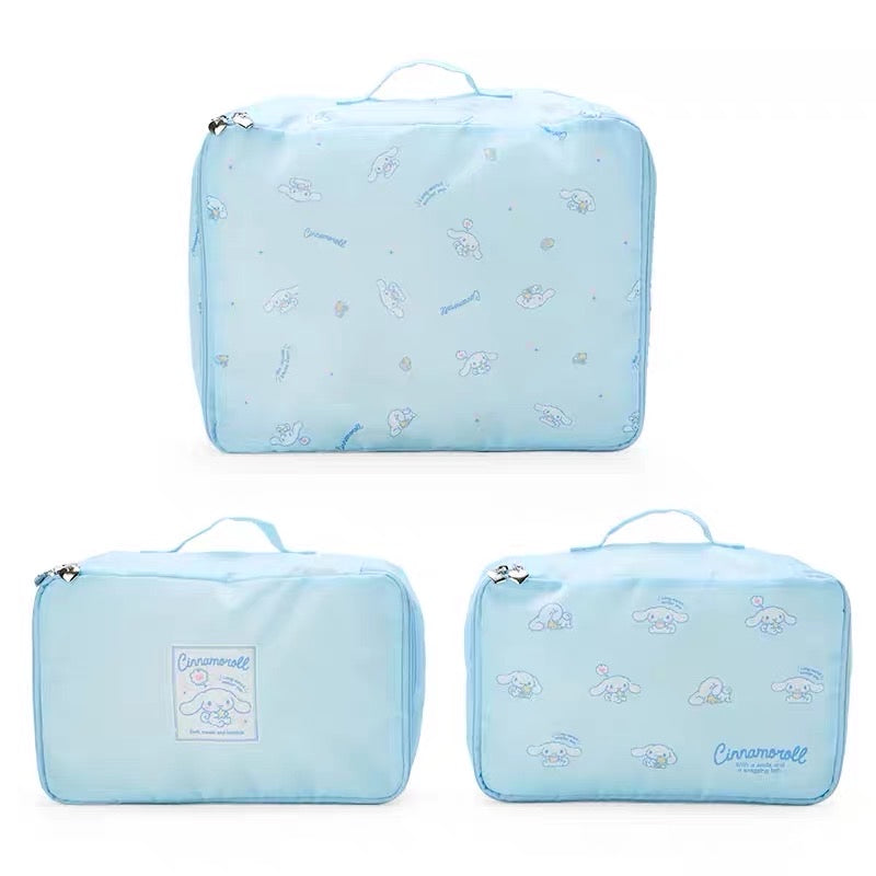 Japanese Sanrio Meloti jade osmanthus dog Kulomi travel storage bag suitcase clothes sorting bag sub-packing bag