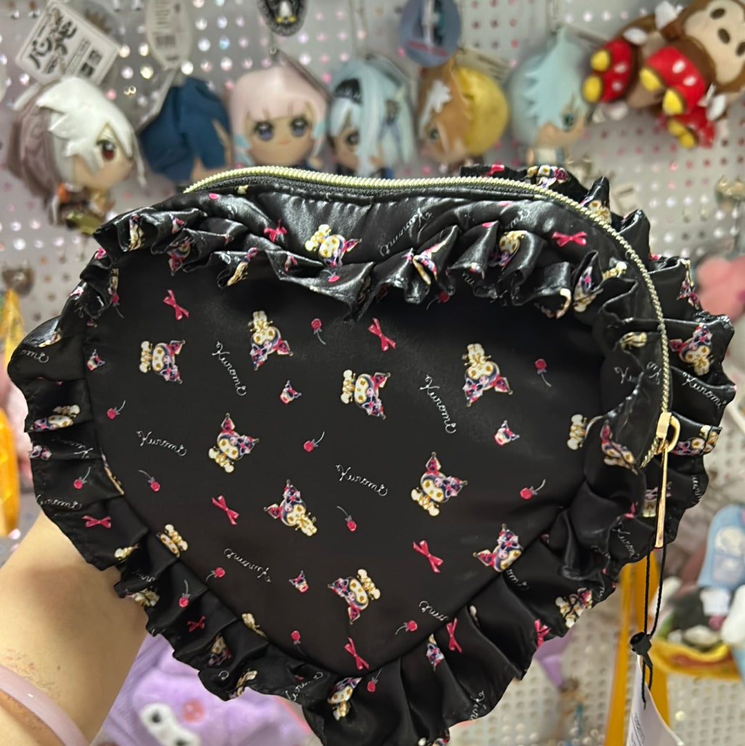 Silky heart pouch My Melody Kuromi