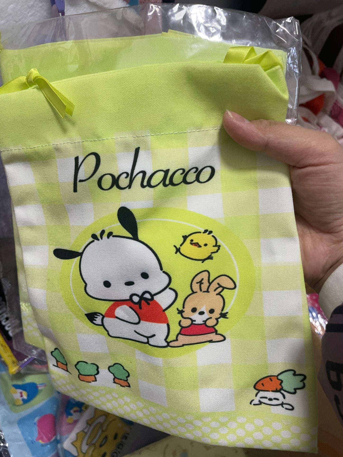 Clearance Sanrio drawstring bags Cinnamoroll My Melody Pochacco Shinchan