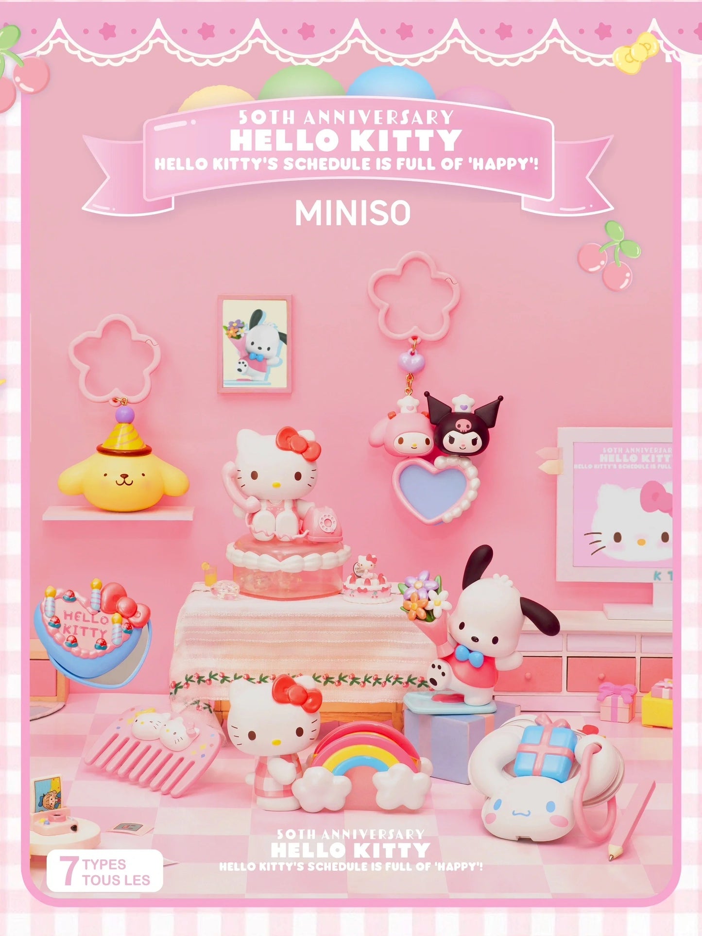 Hello Kitty Pom Melody kuromi pochacco Cinna blind box