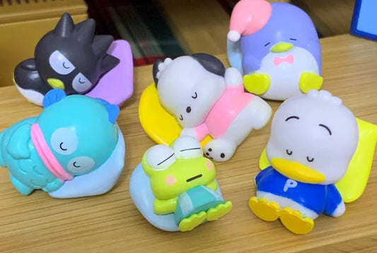 Preorder Kerropi Badtz Maru Hangyodon Pochacco Tuxedo Sam Pekkle napping figures