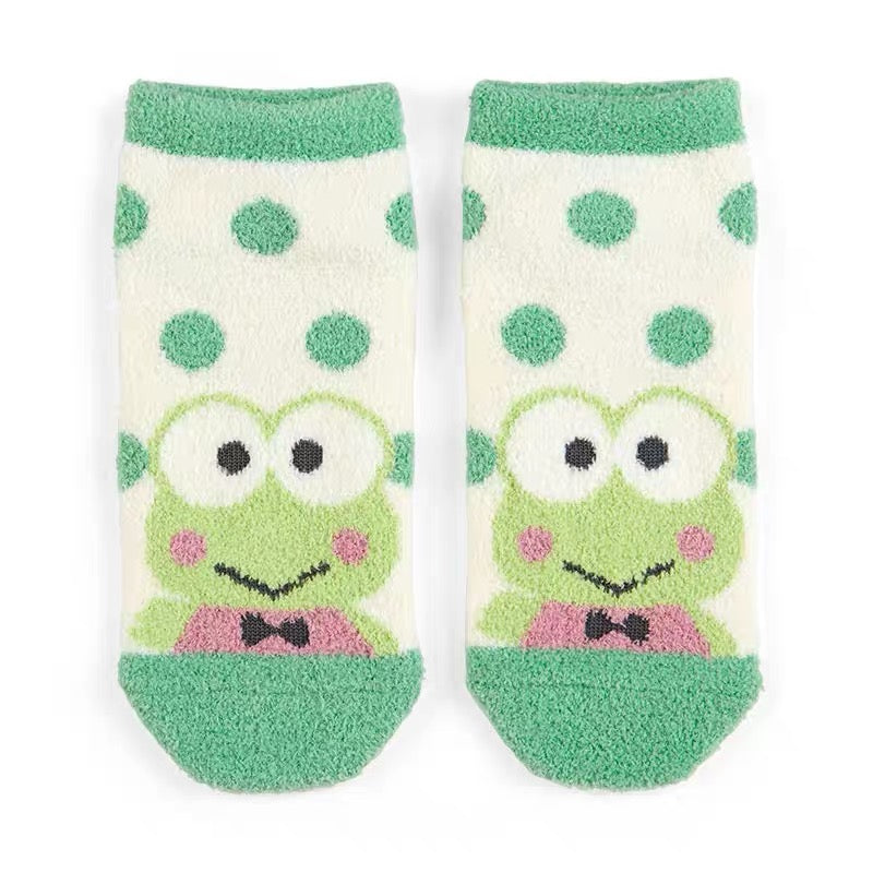 HP784 Japanese Sanrio Melody little Twin Star Kuromi Socks Autumn and Winter Warm Sleeping Floor Socks