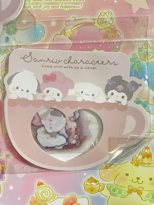 Sanrio families stickers cup