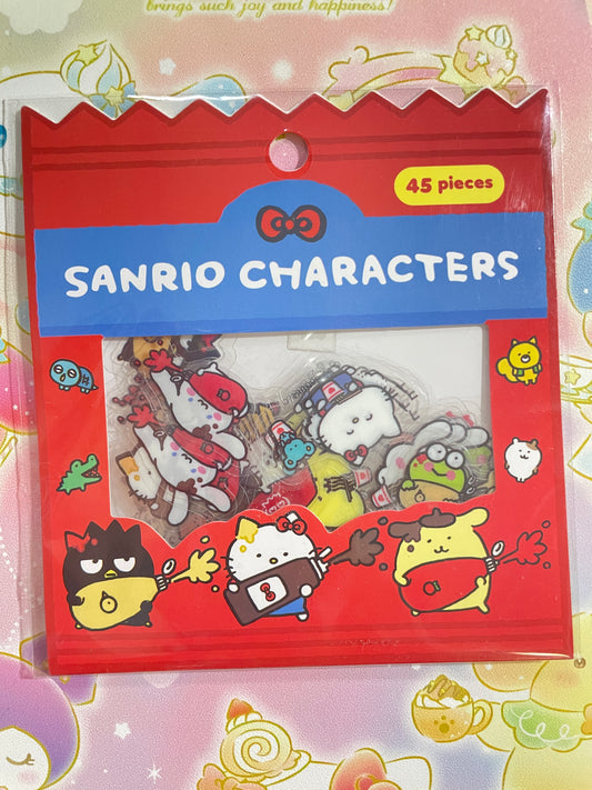 Sanrio families stickers snacks sauce