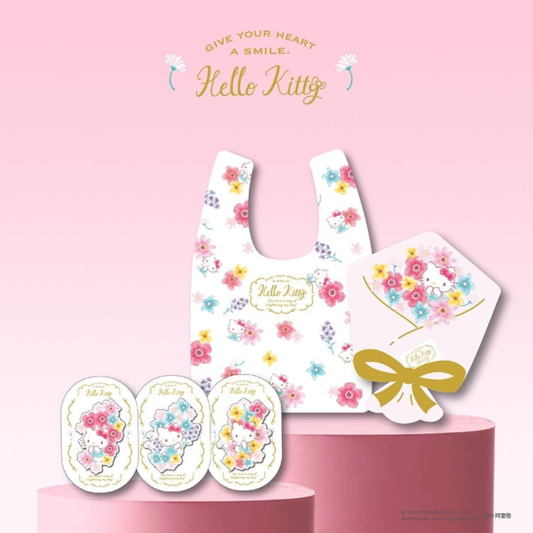 Hello Kitty stamp post card set （+ one canvas bag）