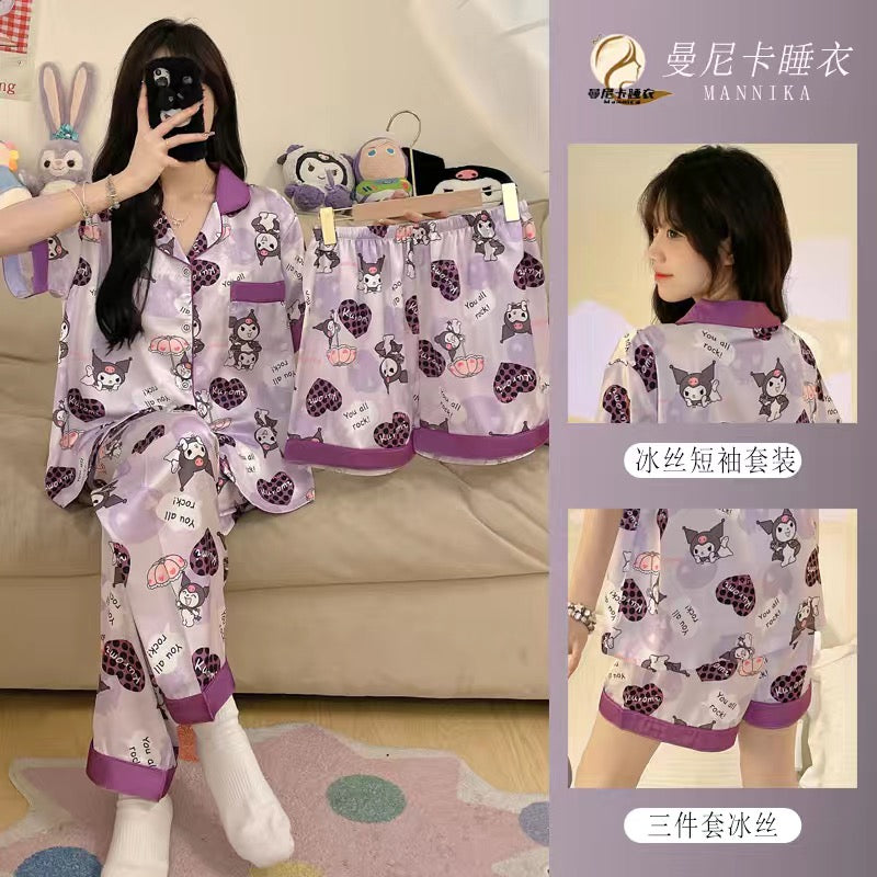 Kuromi summer pajamas set of 3