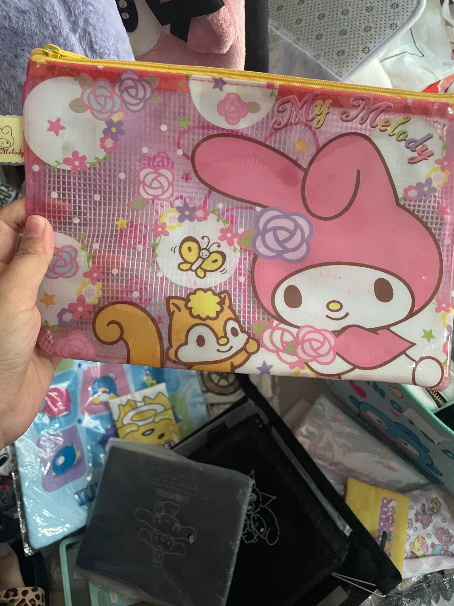 Clearance My Melody file bag storage bag