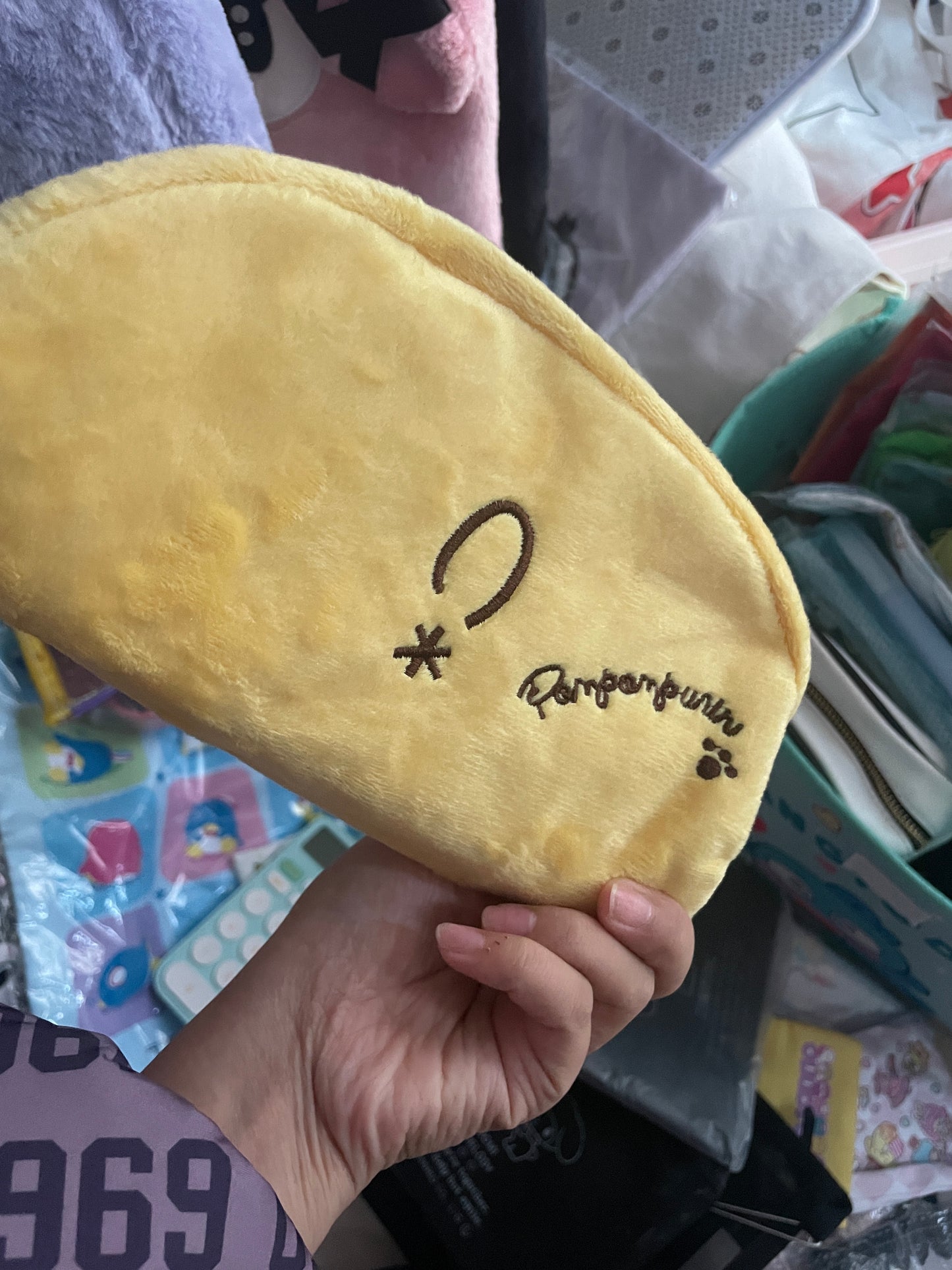 Clearance Pom Pom Purin pencil pouch storage bag