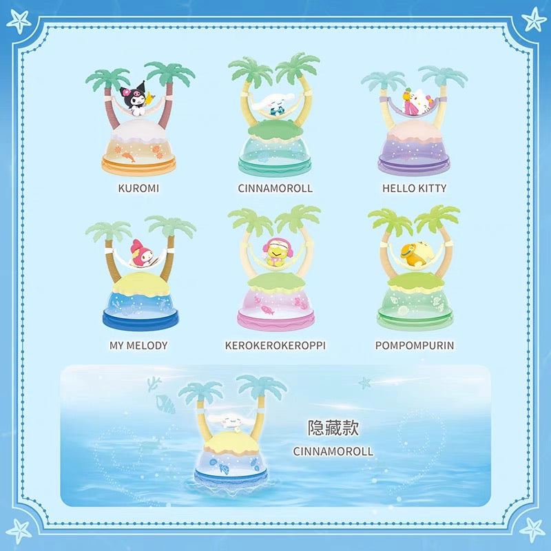 Sanrio island vacation Blind box Cinnamoroll My Melody Kuromi Pom Pom Purin Hello Kitty Kuromi