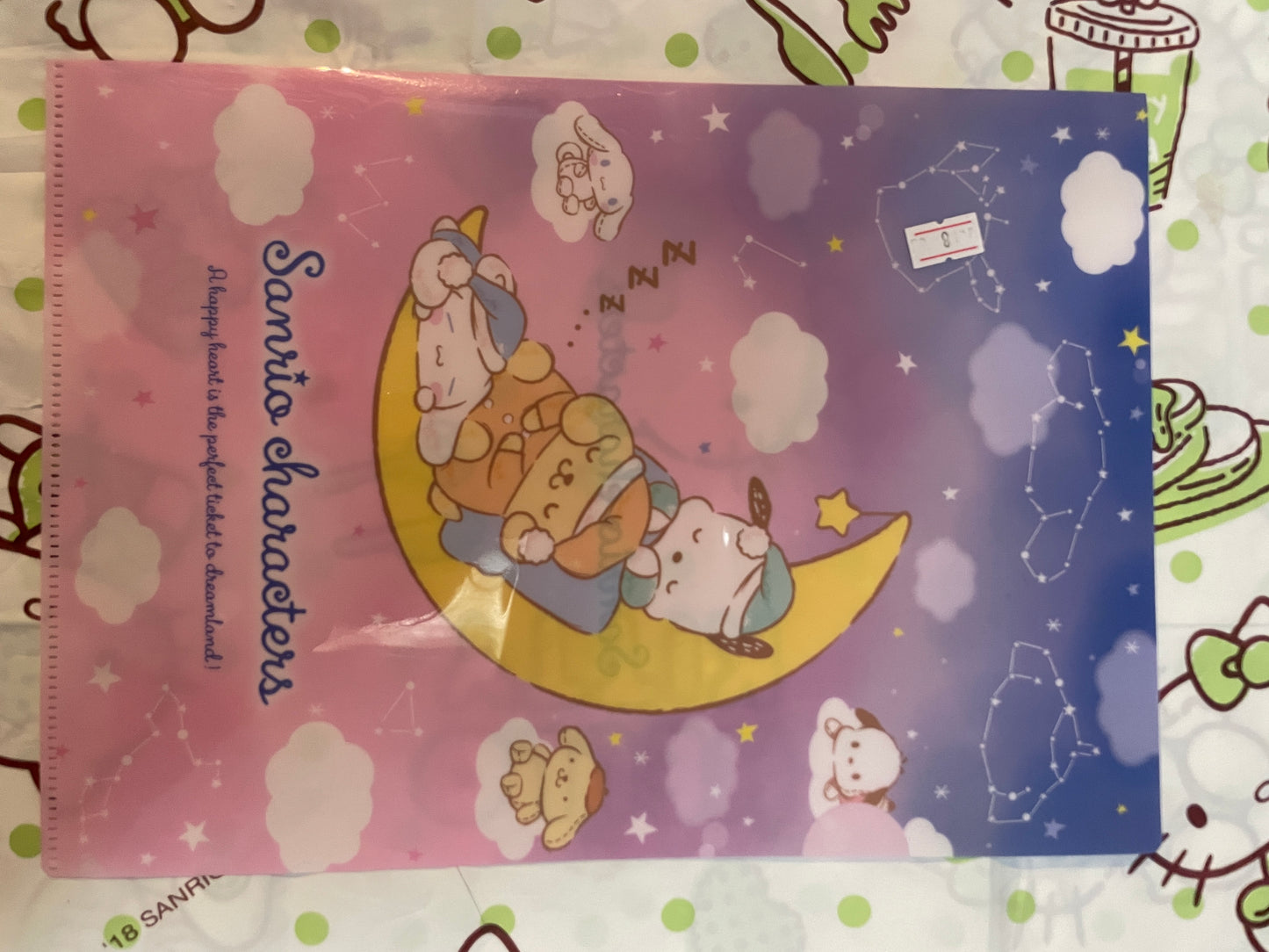 Sanrio families pochacco pom pom purin cinnamoroll file folder