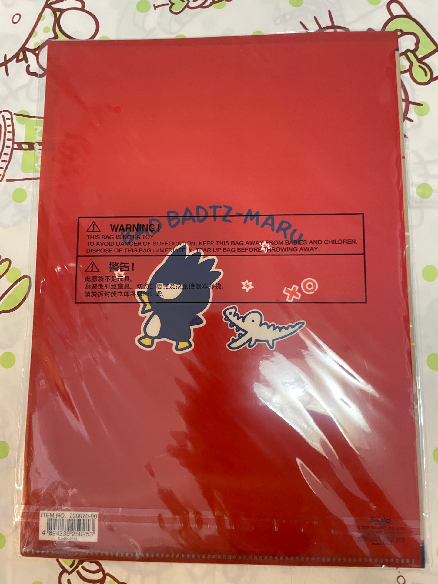 Badtz Maru file folder