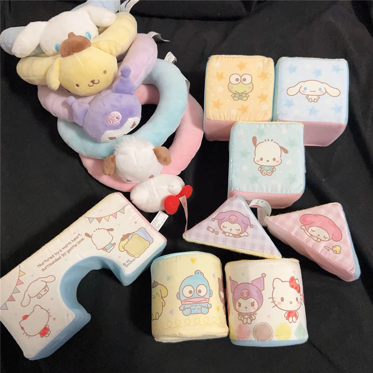 Japanese Sanrio Baby Toy Series Ornament Doll Bell Building Blocks