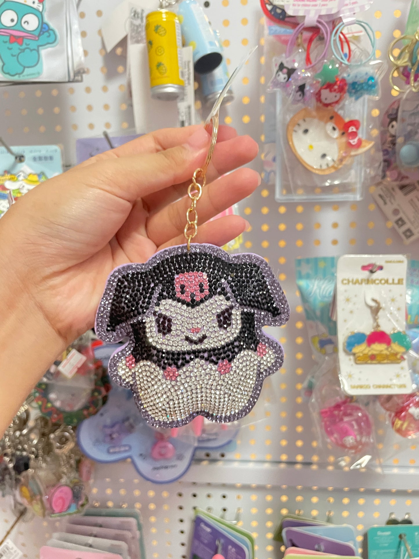 Sanrio Diamond keychain Japan Kuromi Pochacco