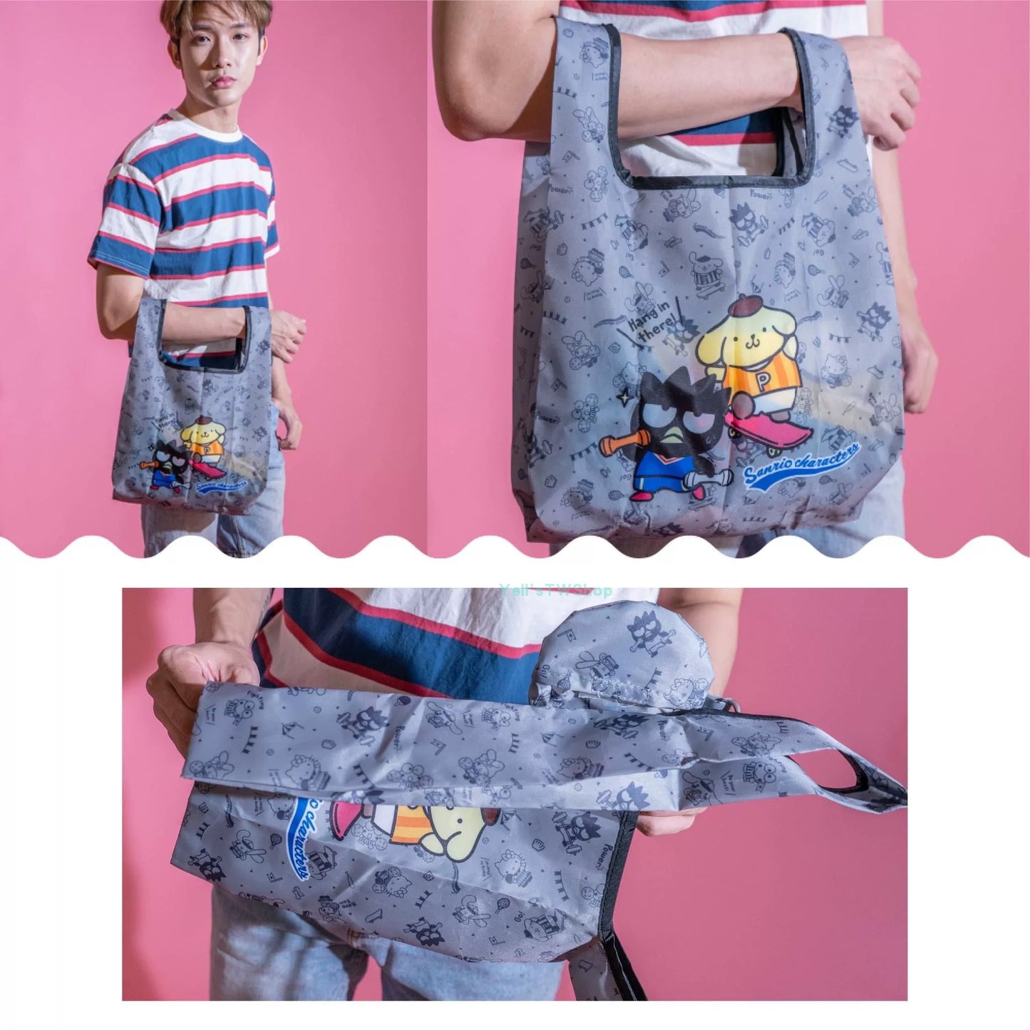 Sanrio Families foldable shopping bag Taiwan （blue bag）