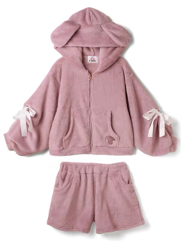 Fluffy Sanrio pj Sanrio coat warm