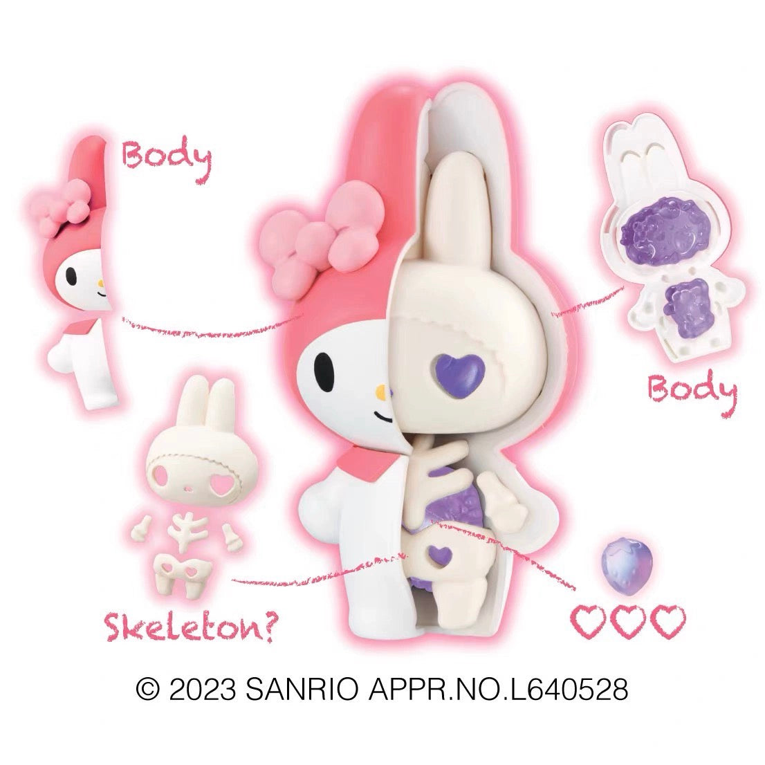 Sanrio skeleton blind box My Melody Cinnamoroll Hello Kitty