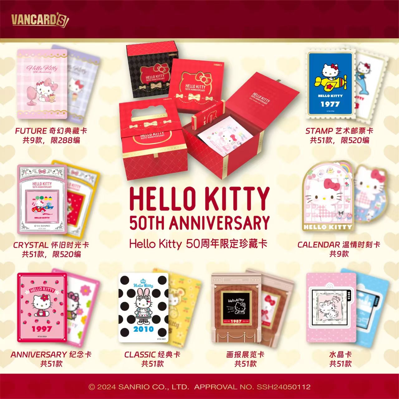 Sanrio Hello Kitty 50th Anniversary Limited Edition Trading Cards